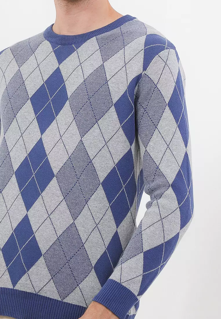 Argyle Oversize Sweater