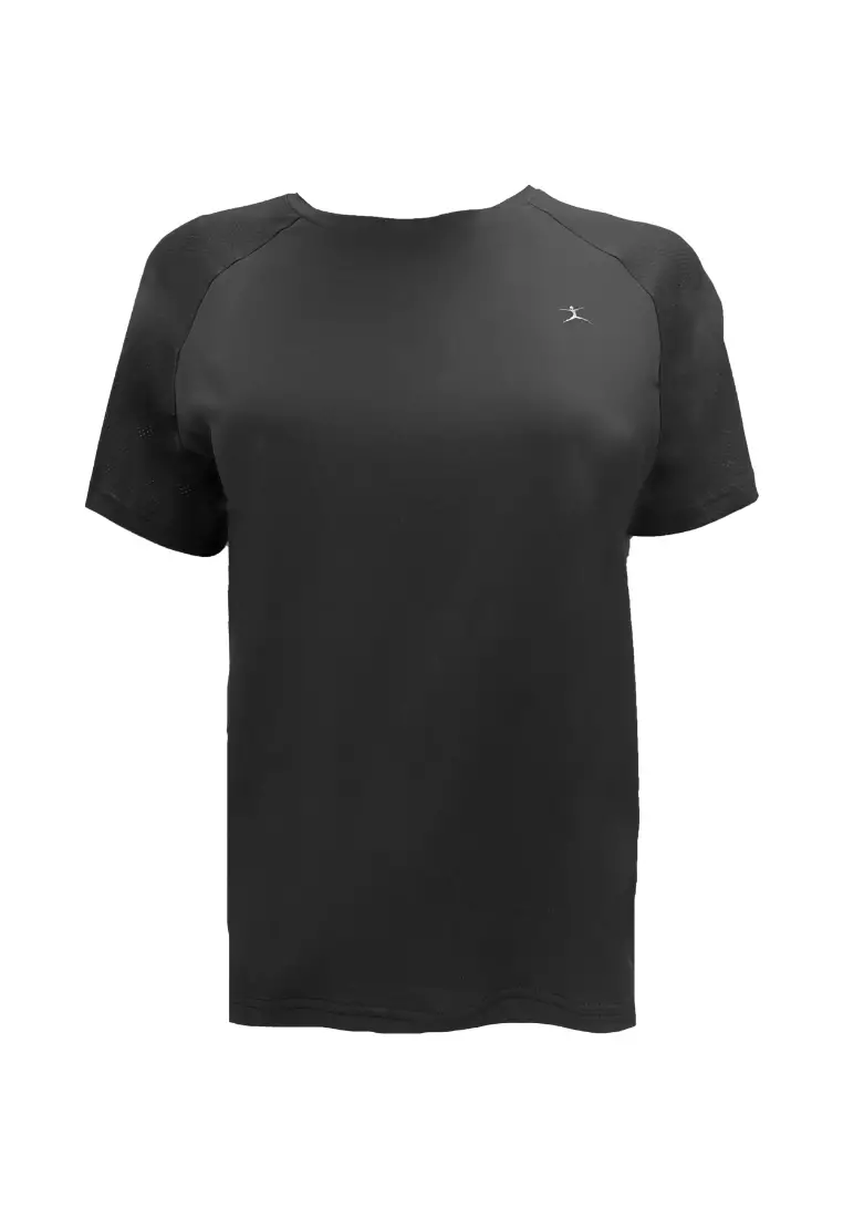 Loose Fit Short-Sleeved Shirt with Reflective Logo Print Activewear for Women