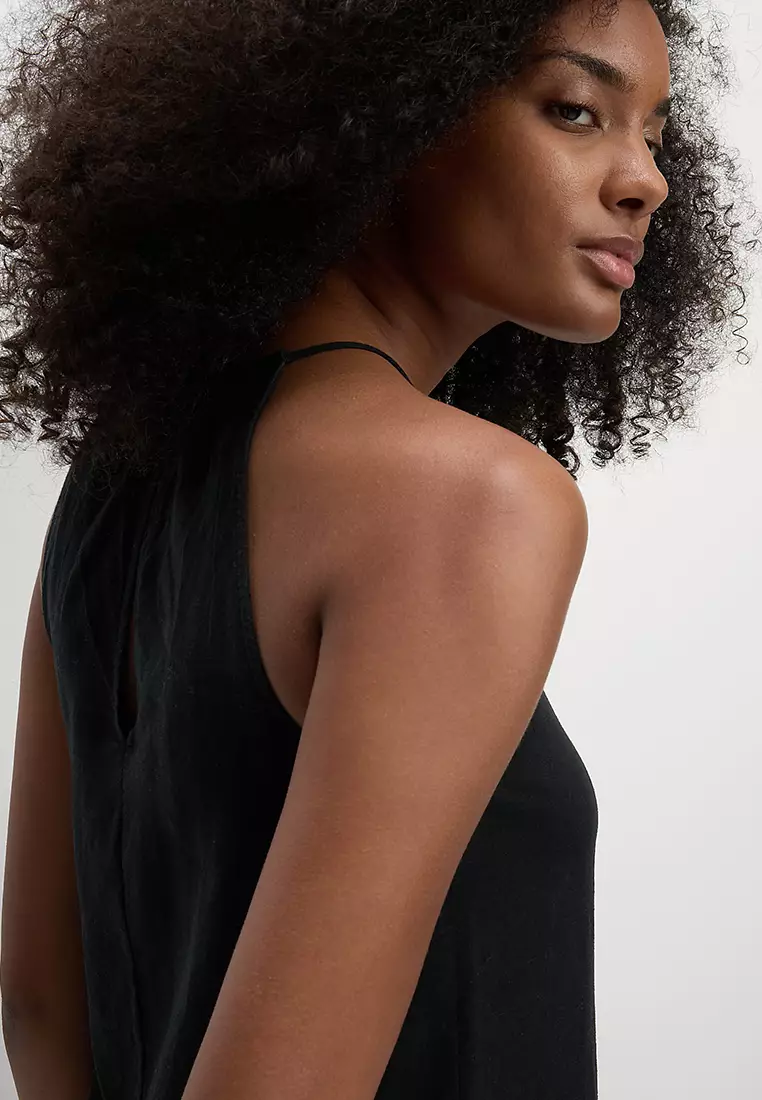 Halter Neck Mini Swing Dress