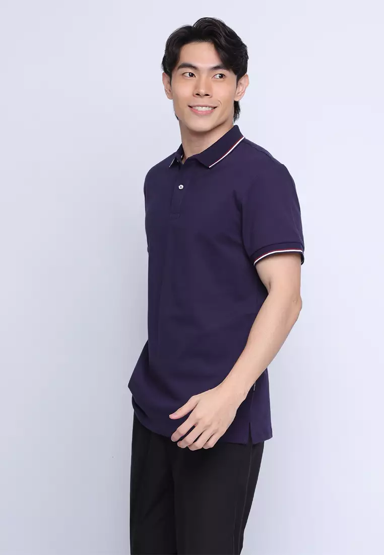 Color Block Pique Polo Shirt
