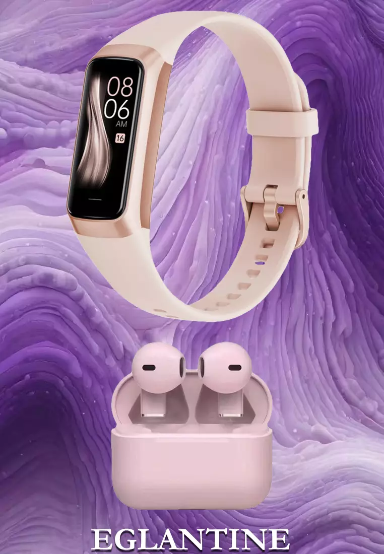 Value Deal - Fitness SmartWatch + 5s PRO MINI wireless earbuds - Pink