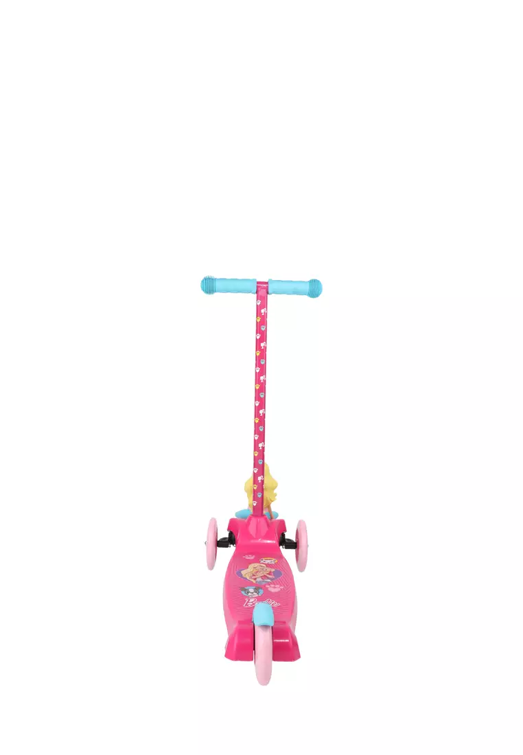 Dimensions Premium 3 Wheel Kids Scooter Molded 3D Barbie Doll- Skuter