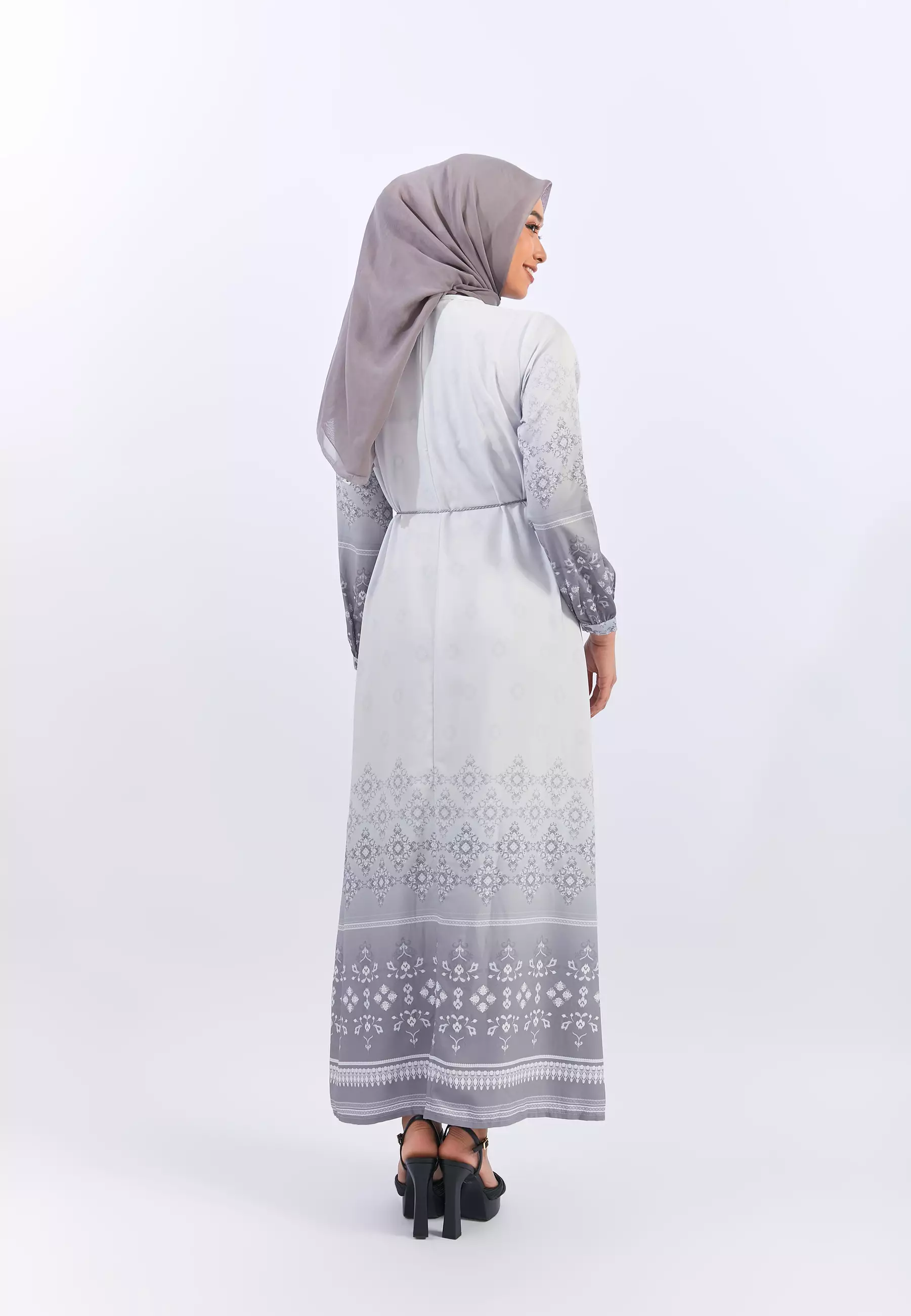 Geela X Aurelie Hermansyah - Hafsah Grey Dress (G.42123)