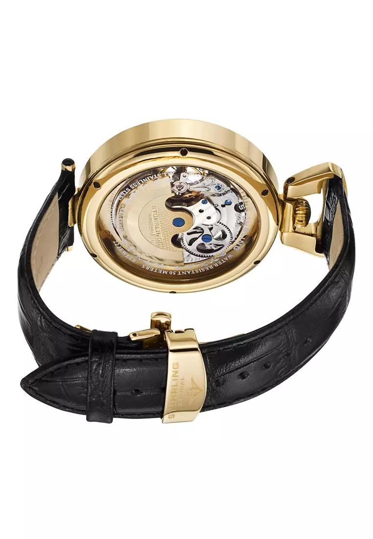 Stuhrling Original Emperor's Grandeur 127A-333531 Gold Jam Tangan Pria Automatic Analog