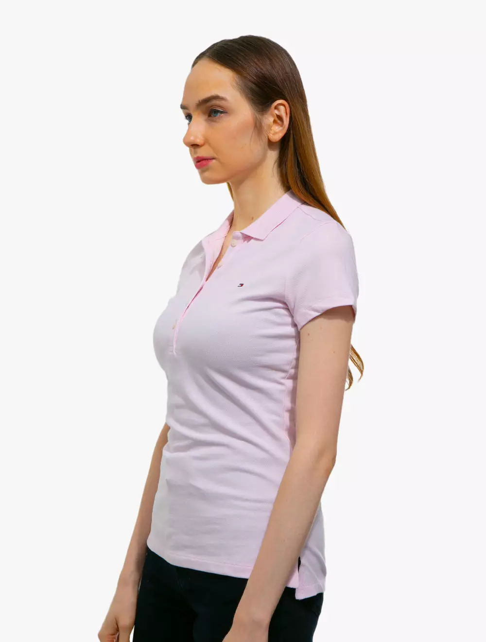 TOMMY HILFIGER - HERITAGE SLIM FIT POLO SHIRT - Pink - pink