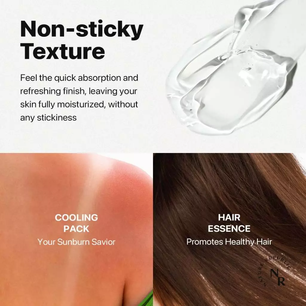 NATURE REPUBLIC [4 PCS] Aloe Vera 92% Soothing Gel 300ml + Real Nature Mask Sheet ( 3ea )