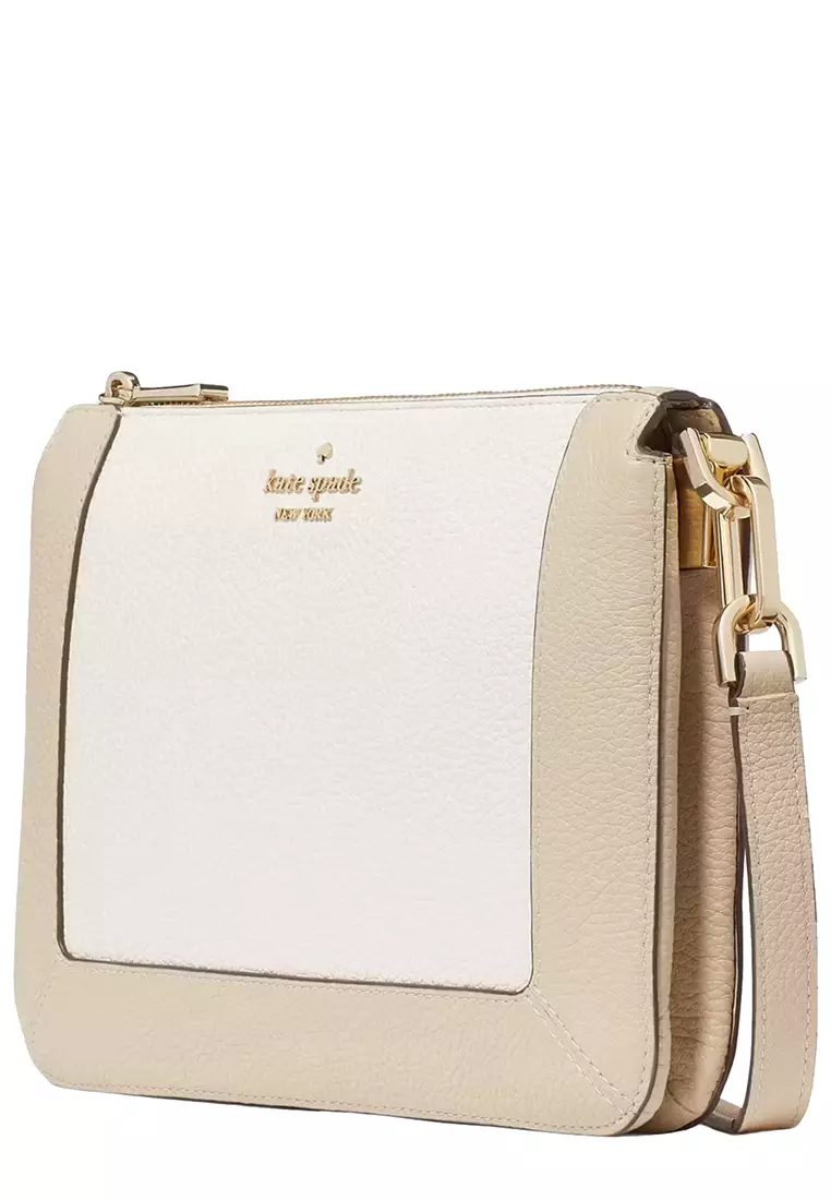 Lena Colorblock Double Compartment Crossbody Bag  in Light Sand Multi KH444