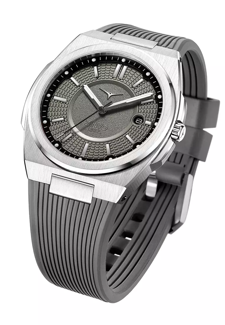 Jam Tangan Pria Analog Zinvo Rival Silver + Free Premium Rubber Strap