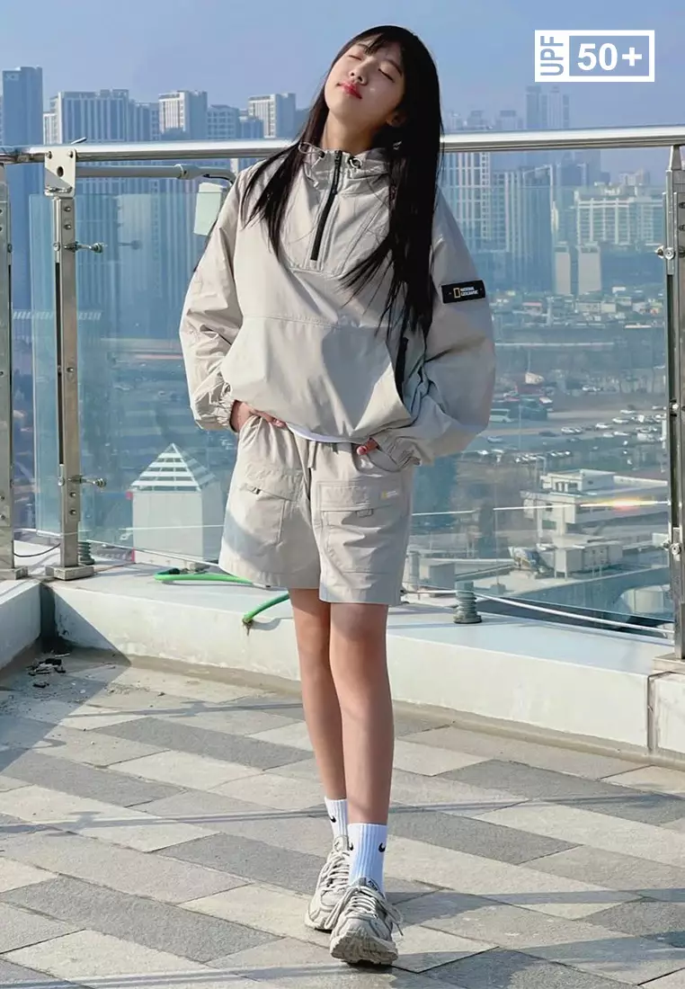 男女同款ADELIE輕便梭織彈性工裝短褲