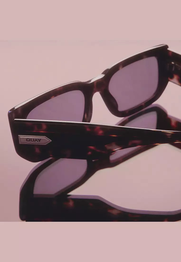 Tell Me More Sunglasses - Hazy Tortoise/Amethyst