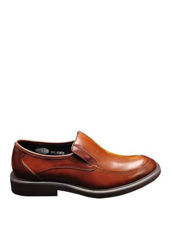 Twenty Eight Shoes brown VANSA  Leather Slip-on Business Shoes VSM-F57B75 82E3CSHB063DA9GS_1