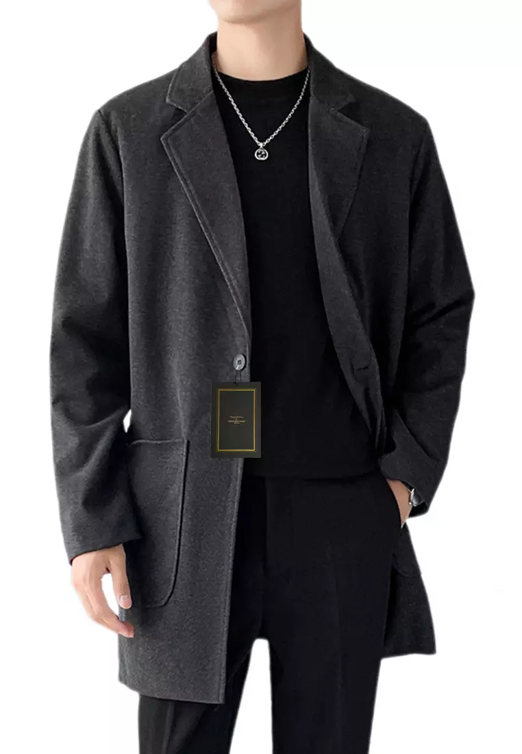 Mens black sale formal coat