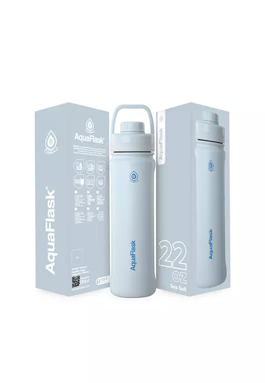 22oz Sea Salt New Sports Lid Bottle Wide Mouth Vacuum Insulated Stainless Steel Drinking Water Bottle