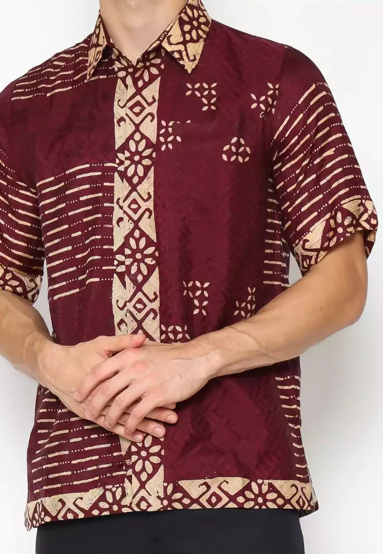 Rinjanie Batik  - Imlek Series - Kemeja Batik Red Wine Series - Sarimbit - Dress Batik - Chinese New Year - Limited Edition - KTPK - RW