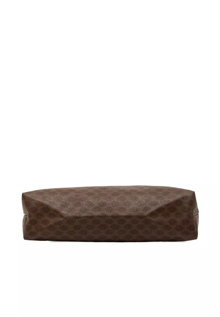 Pre-Loved Celine Macadam Coated Canvas Clutch