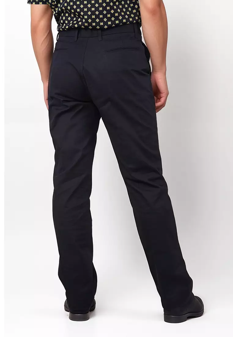 Crocodile Celana Panjang Katun | Pria Men Long Pants | 48 Black 01