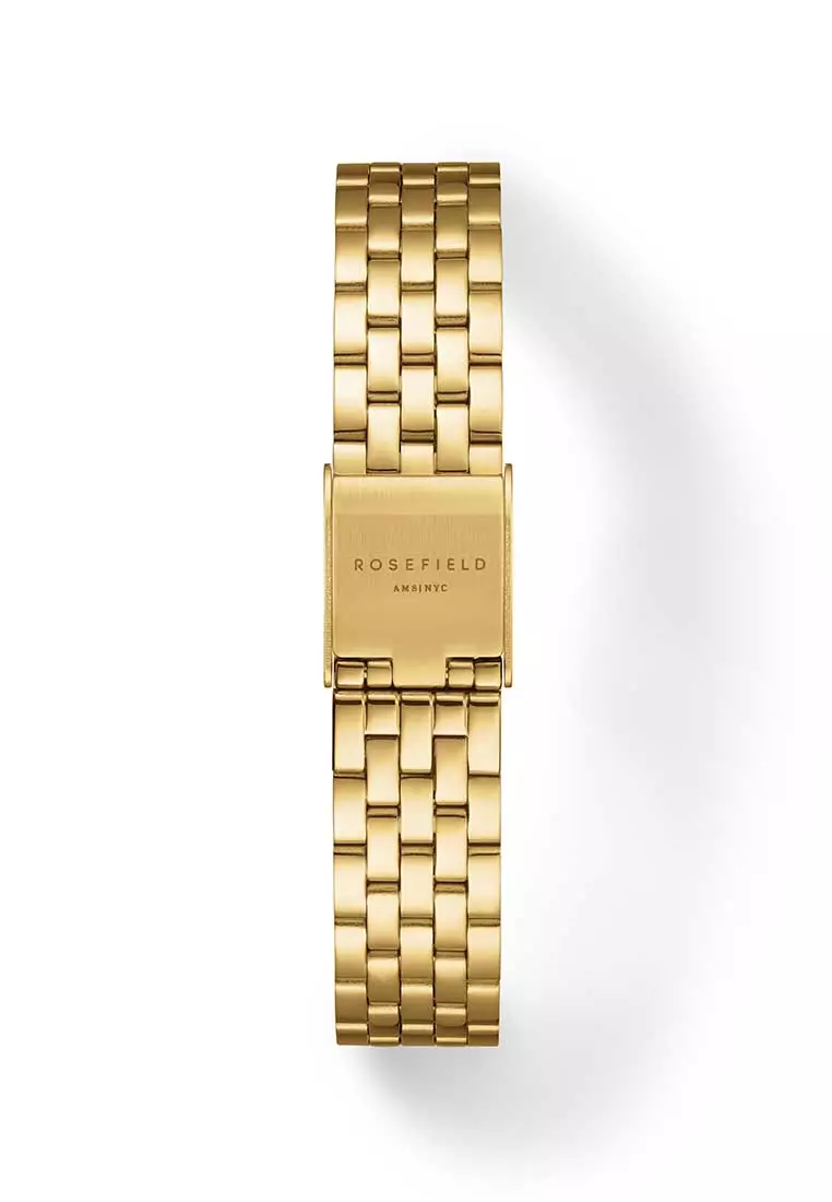 ROSEFIELD Jam Tangan Wanita The Boxelle Emerald Dial Gold Indexes Gold Steel Strap - BEGSG-B05