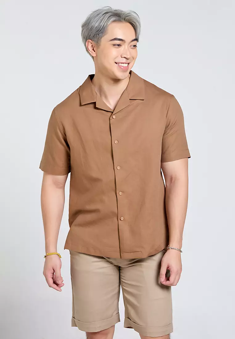 Men’s Short-Sleeve Linen Shirt