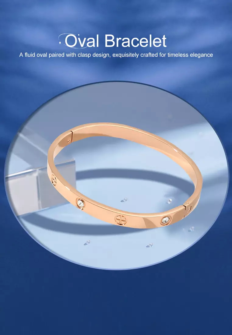 Gelang Titanium Wanita Fashion Elegan Perhiasan Cewek Original Adjustable Size Kotak Indah Set