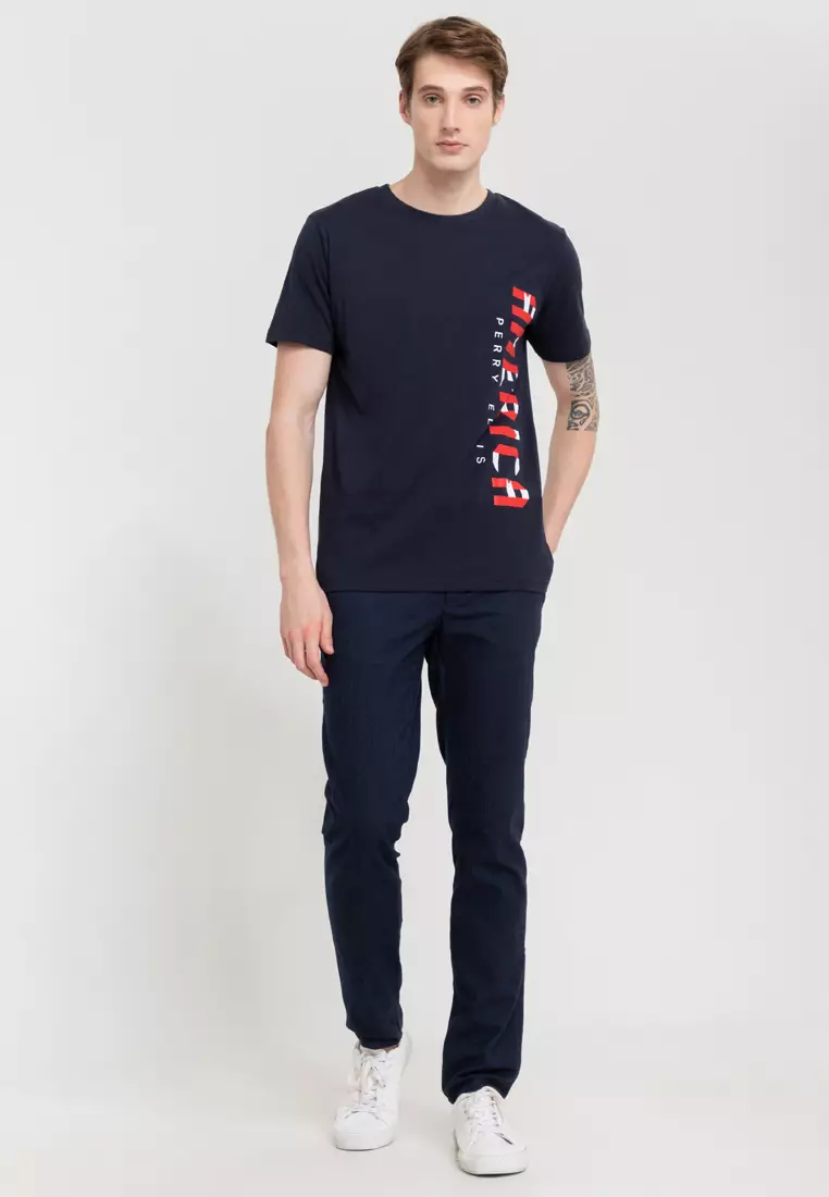 Round Neck Knit Pea T-Shirt