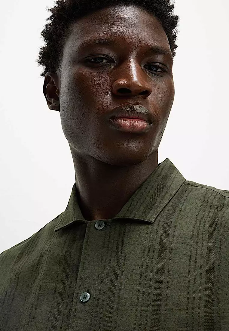 Regular Fit Cotton Rich Short Sleeve Shirt