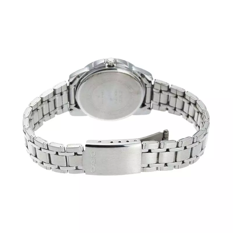 Jam Tangan Wanita Casio General LTP-1335D-7AVDF Enticer Ladies Silver Dial Stainless Steel Band