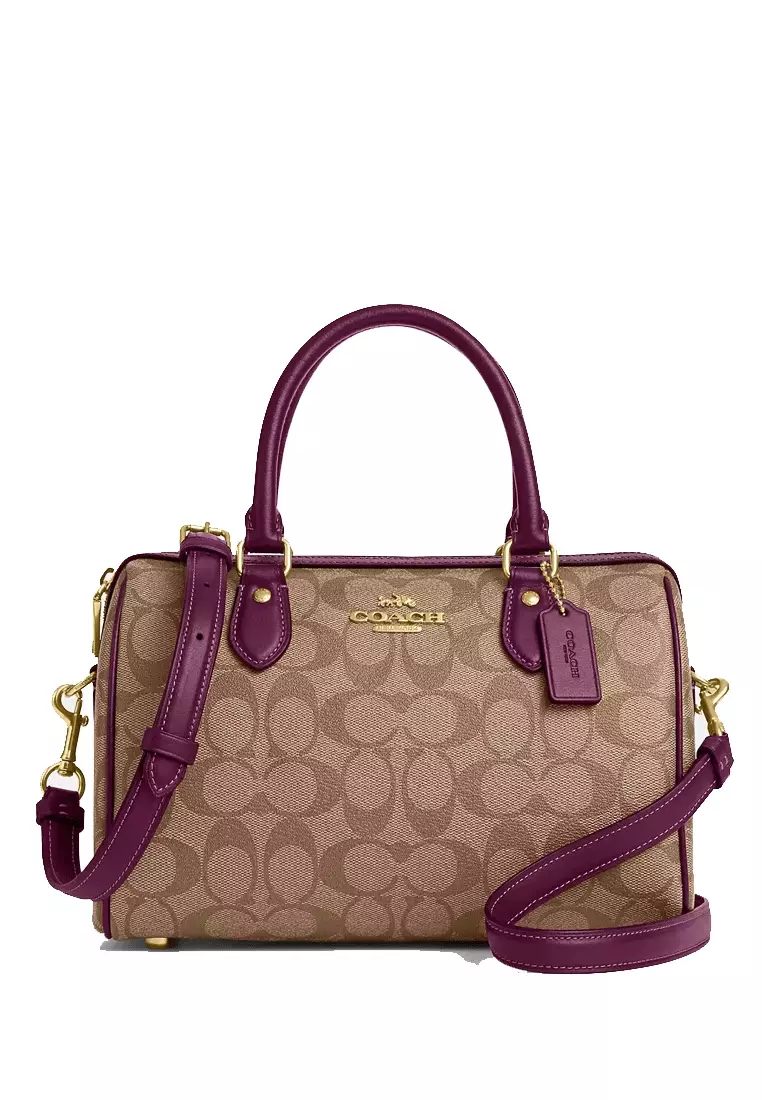 Coach satchel in signature canvas sale