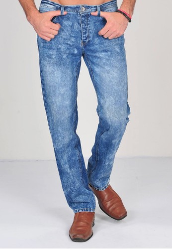SIMPAPLY's Stainwash Medium Blue Men's Jeans