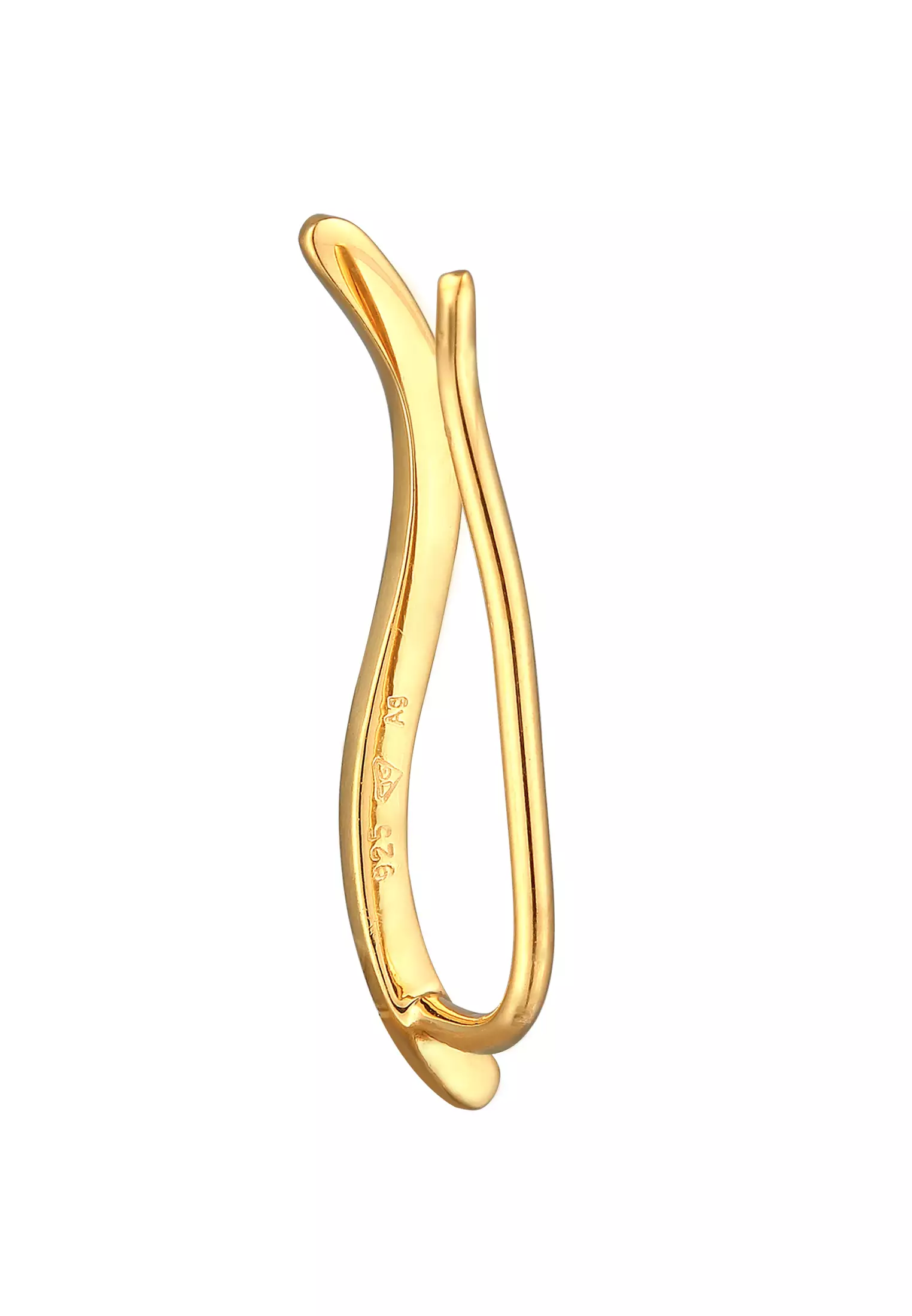 Earrings Earclimber Ear Clips Curved Gold Plated