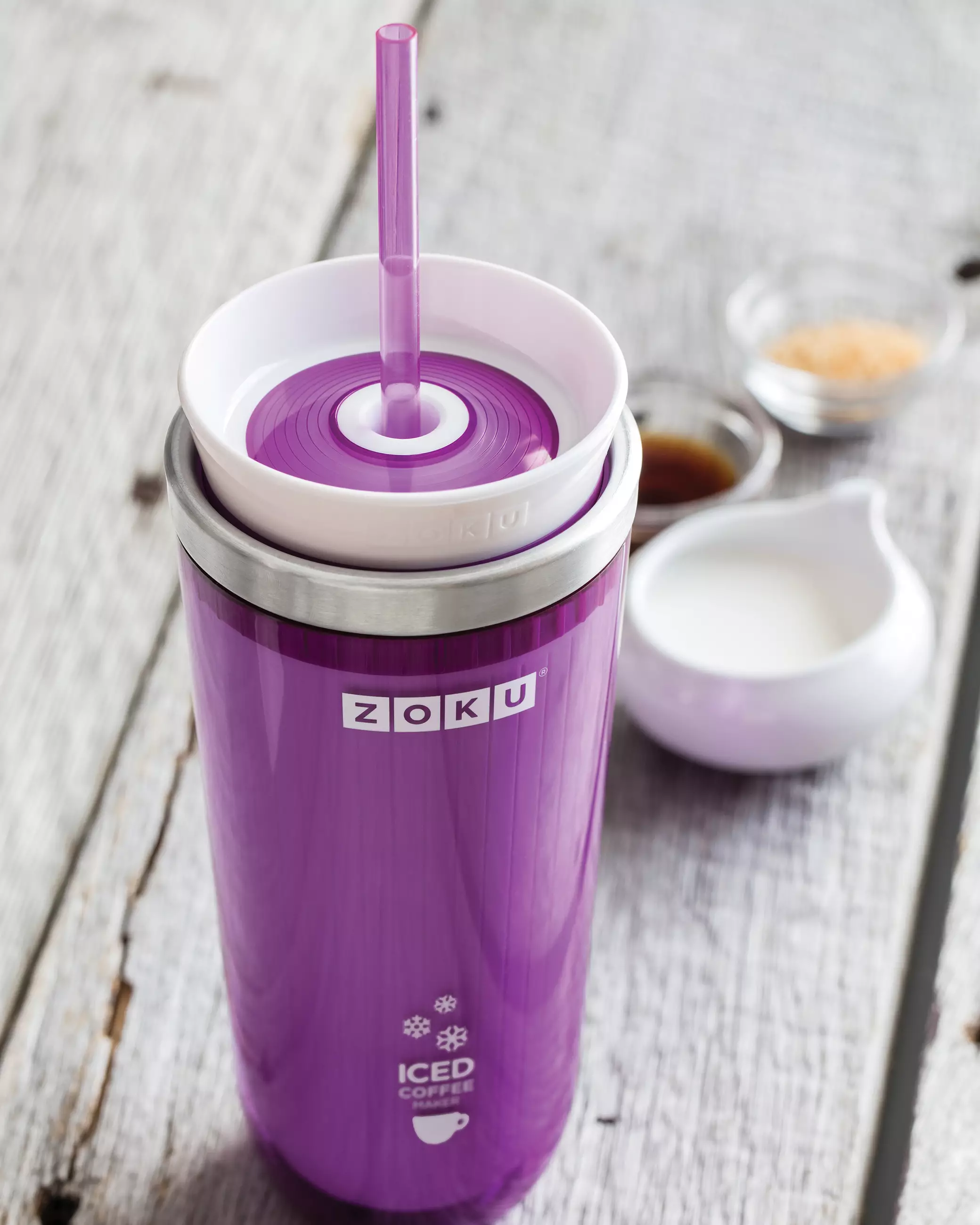 Zoku Purple Iced Coffee Maker - Alat Pembuat Es Kopi Instan