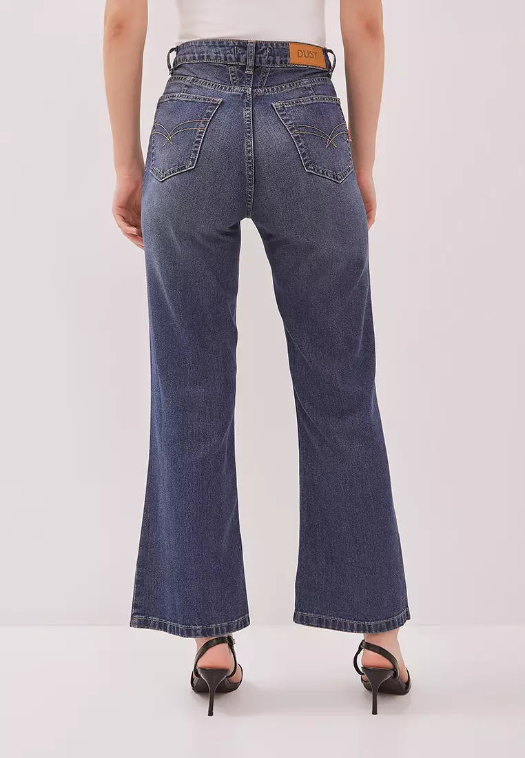 DUST Celana Baggy Bootcut Jeans Naykala Medium Blue TENCEL™ (D.39145)