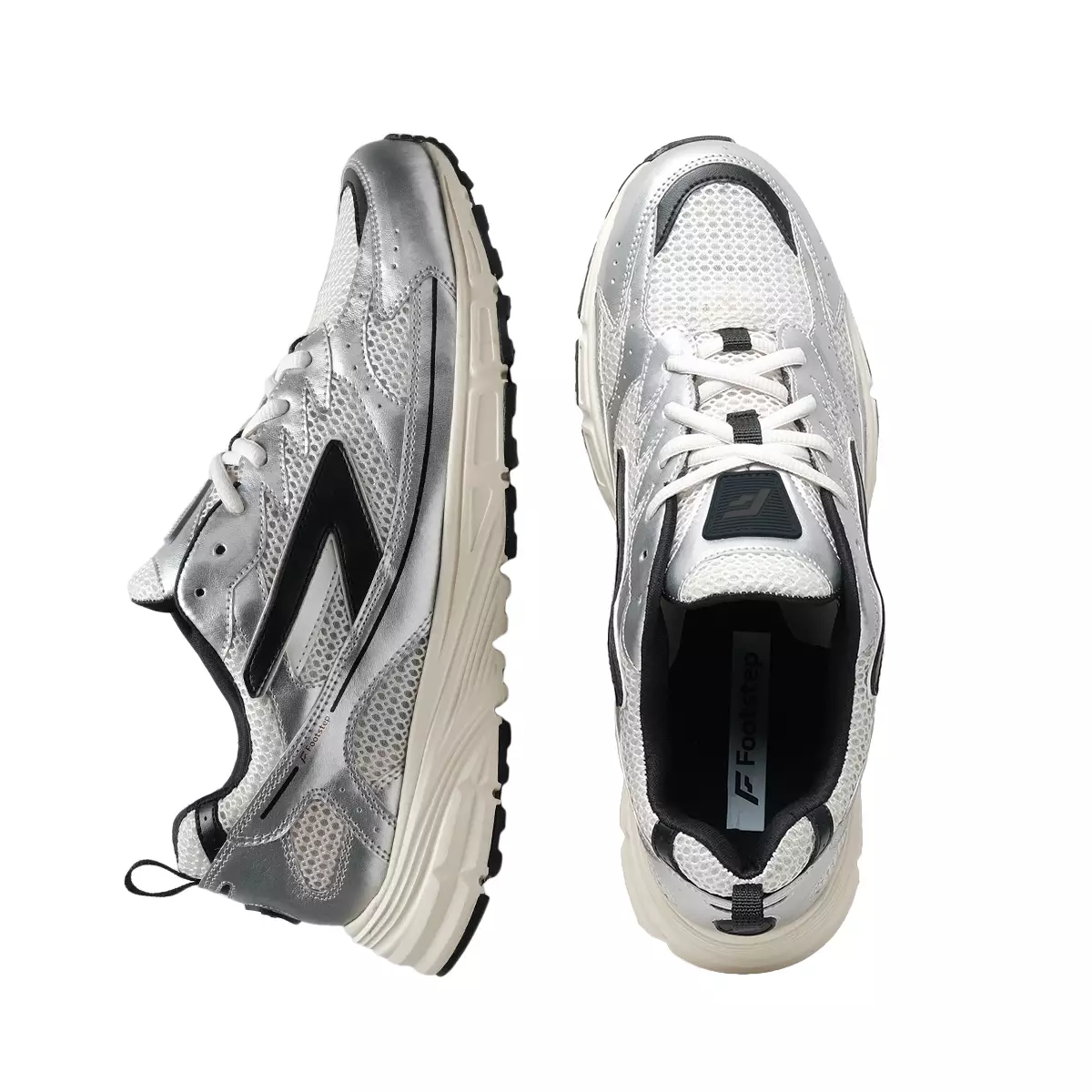 Footstep Footwear Sepatu Pria Sneakers Fletcher Silver Snow Original Shoes