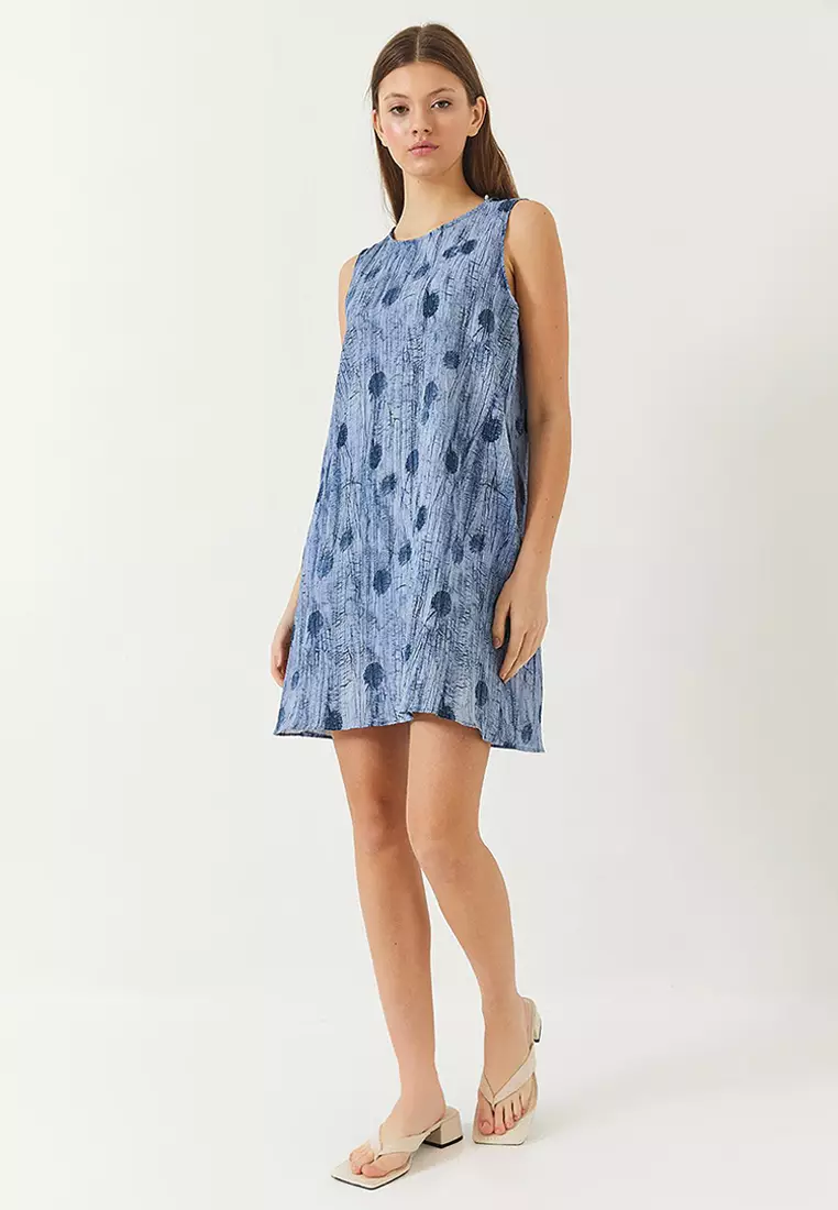 Women's A-Line Pocket Detail Printed Dress 70306 60271062