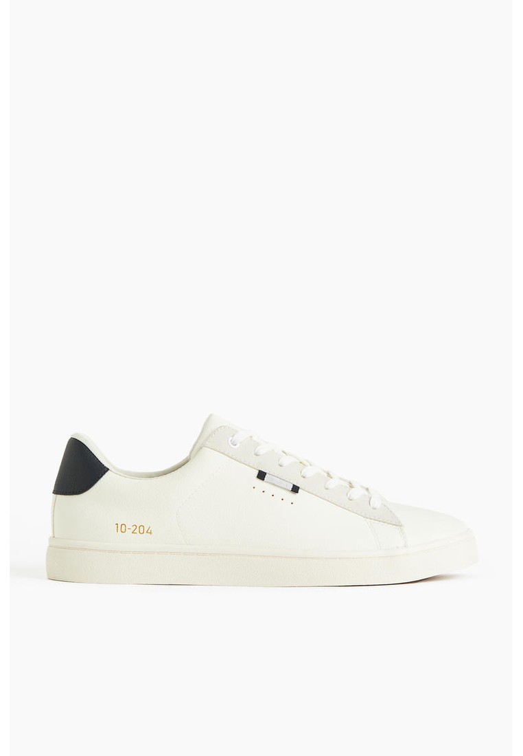 Imitation leather trainers