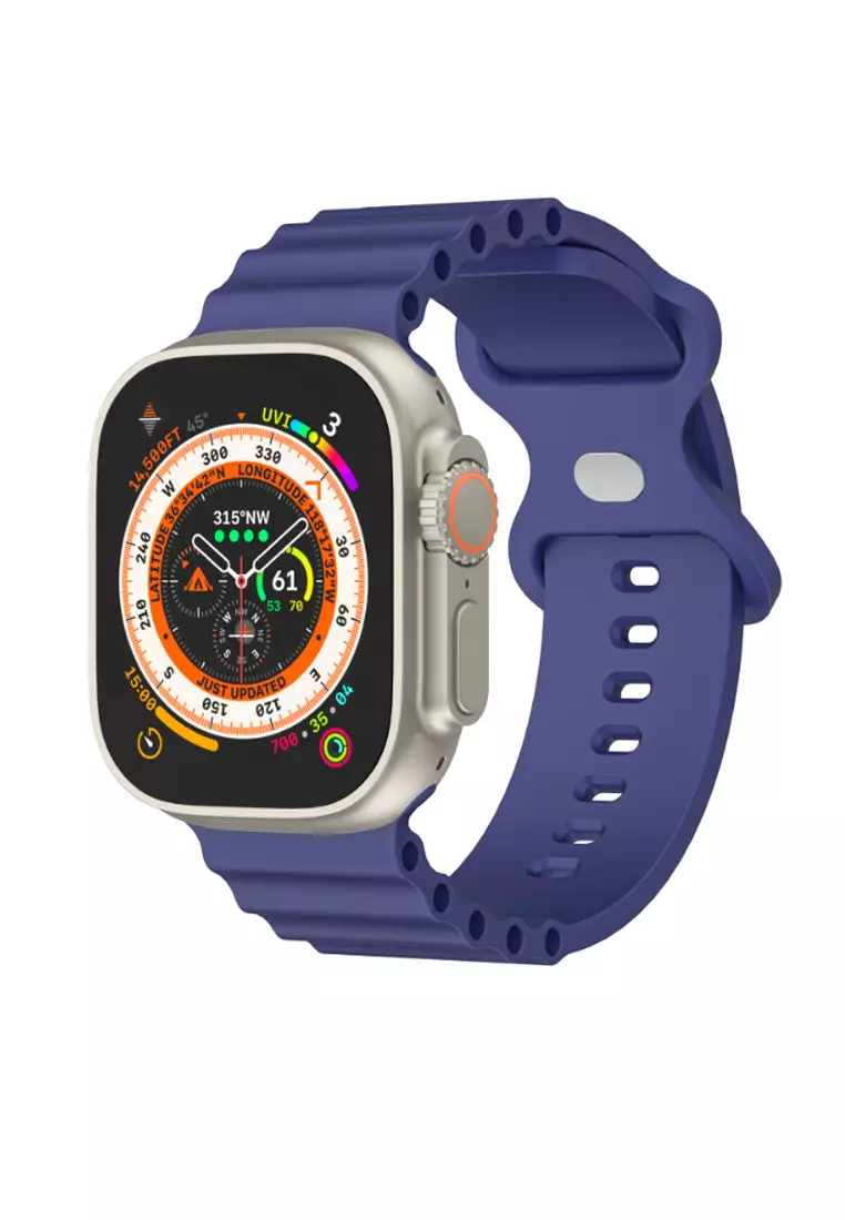 Buy Kings Collection Midnight Blue Silicone Apple Watch Band 38MM