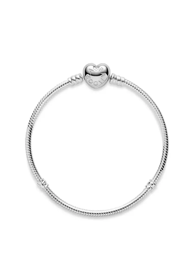 Moments Heart Clasp Snake Chain Bracelet