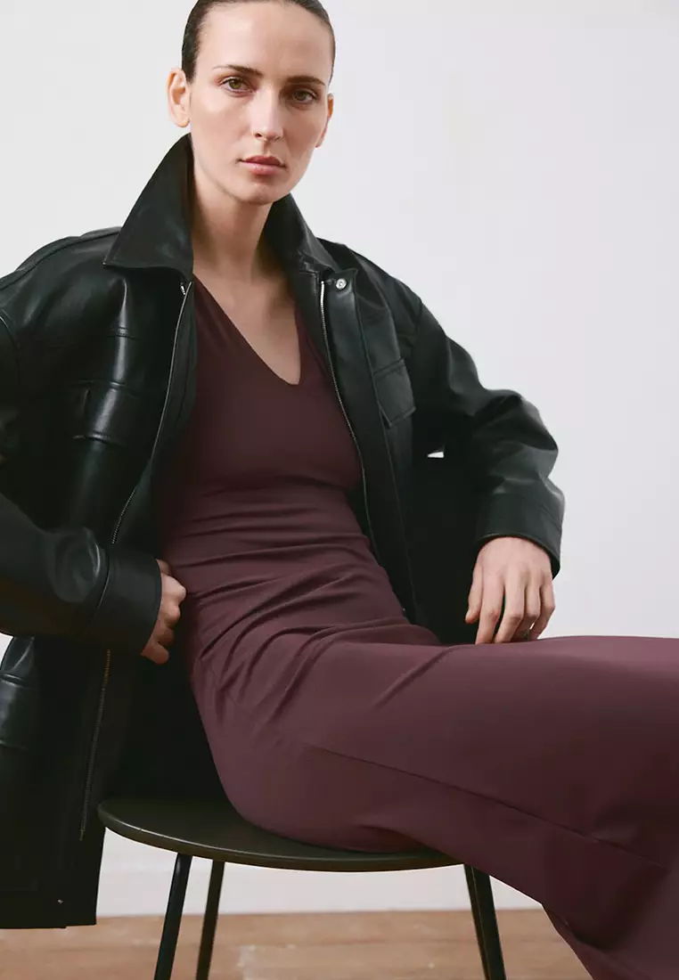 Fitted V-Neck Dress