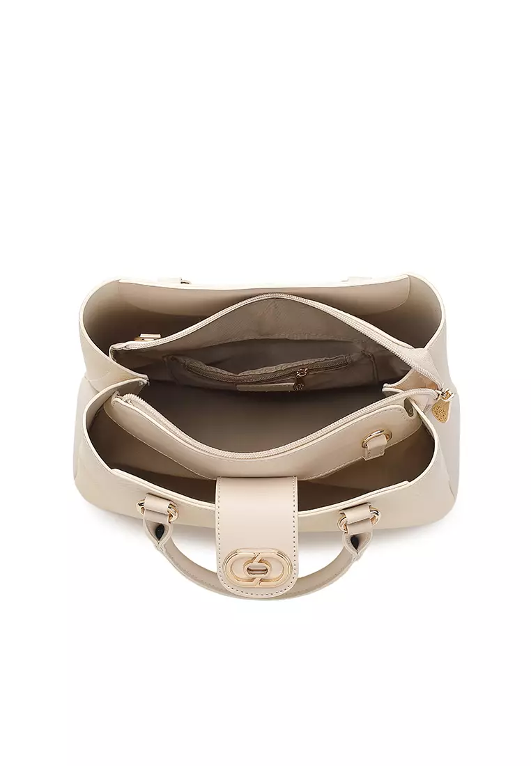 Women's Top Handle Bag / Sling Bag / Crossbody Bag - Beige