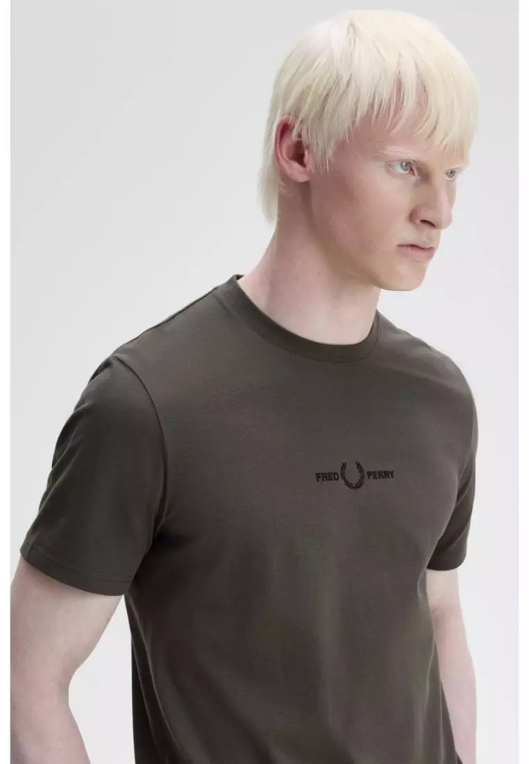 Fred Perry M4580 Embroidered T-Shirt (Field Green)