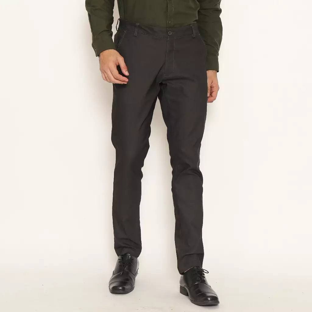Lawell Celana Pria Slim Fit Look Formal Warna Grey | Cotton Stretch Premium | Garis Tipis Elegan – GRAHAM-SF