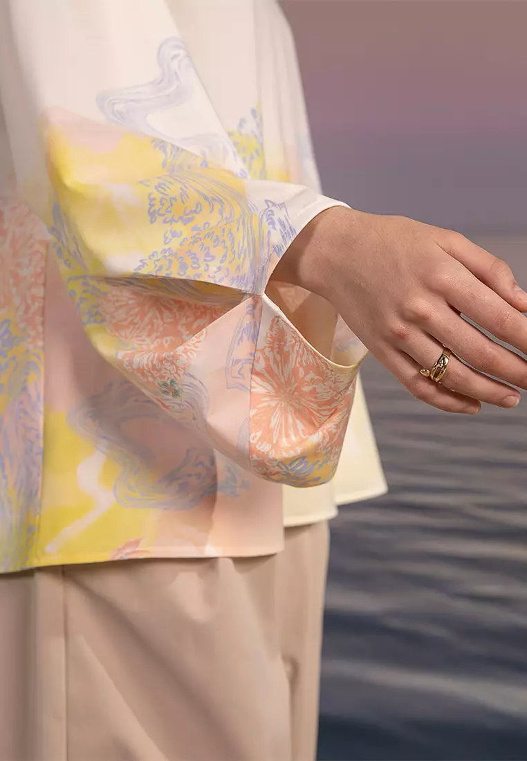 Kami Velya Puff Sleeves Top White