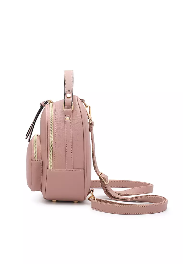 Women's Casual 2-Way Backpack - Pink