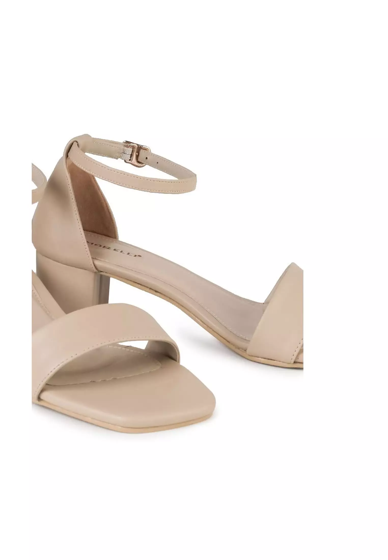 Beth Sandal Ankle Strap Low Heels Wanita