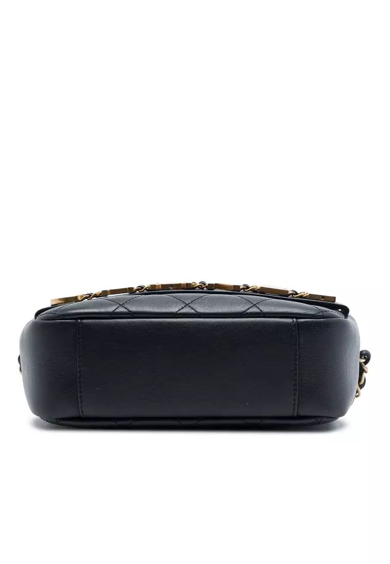 Pre-Loved Chanel Quilted Calfskin Logo Enchained Camera Bag