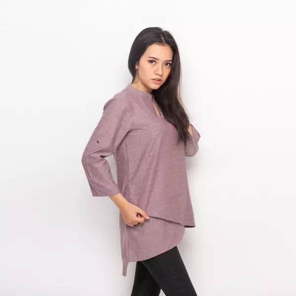 Ahava Assymetrical Top In Maroon