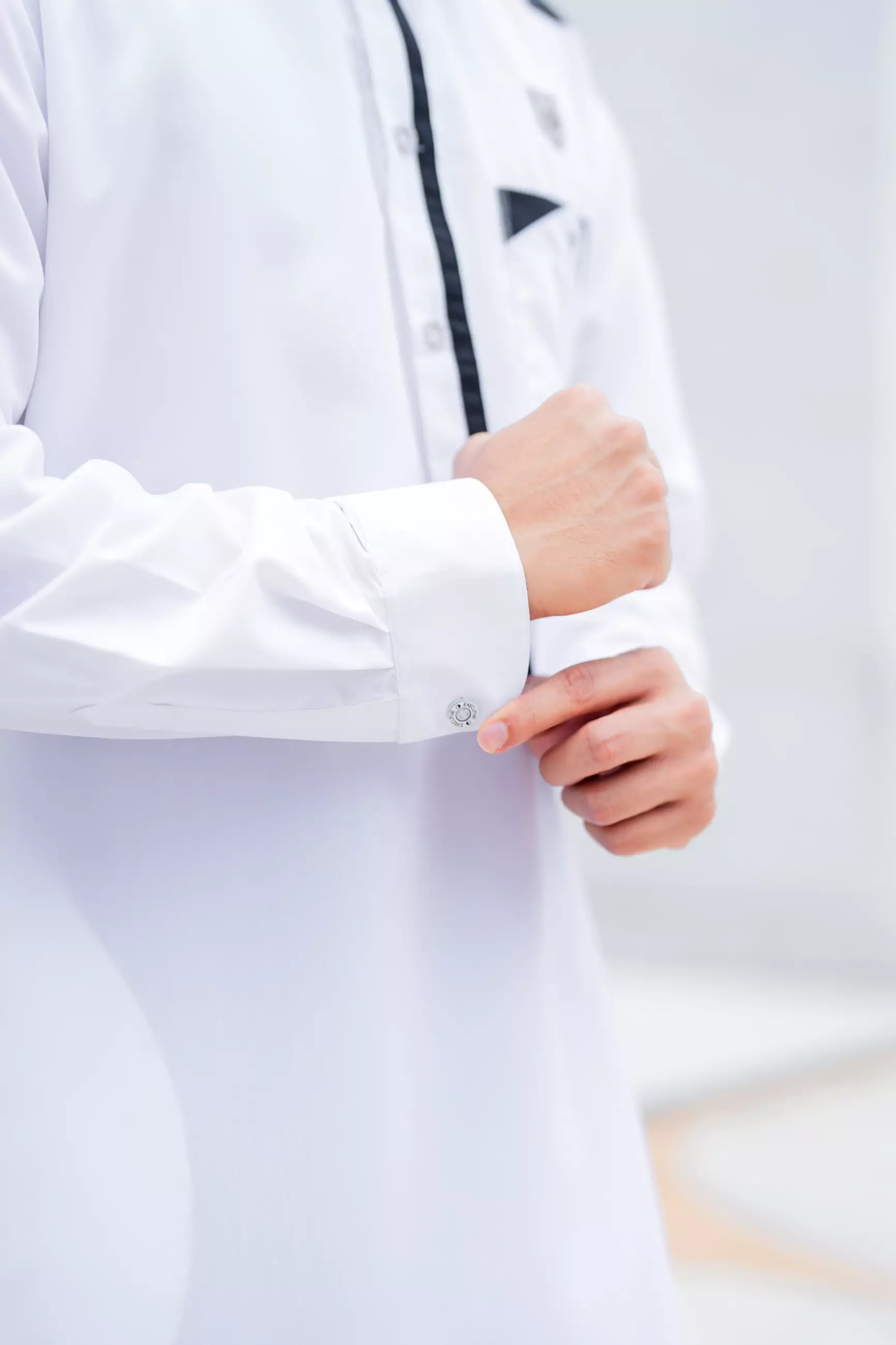 Koko Jubah Gamis Pria  Ashraf White Regular Fit