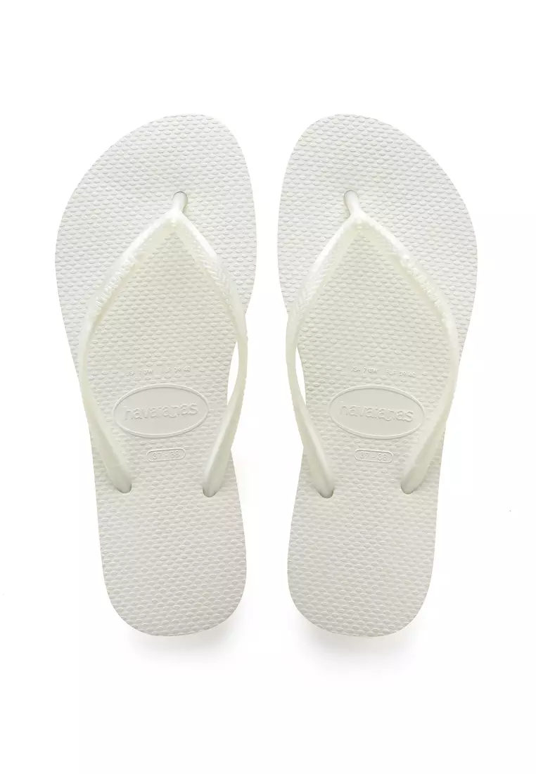 Havaianas Women Slim - White Flip Flops