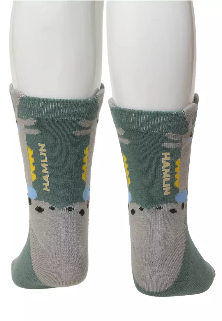 Axel Kaos Kaki Anak Pria Giraffe Motive Comportable Kid Socks Elastis Material Cotton ORIGINAL - Green