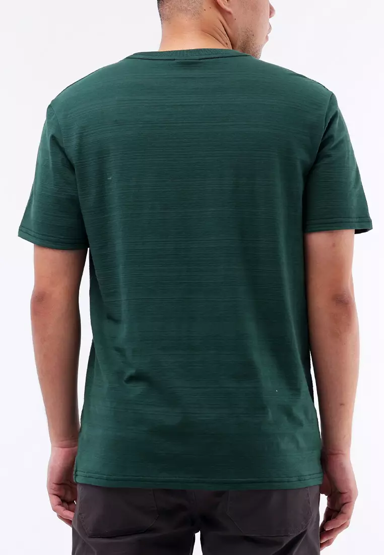 Round Neck Streaky Short Sleeves T-Shirt