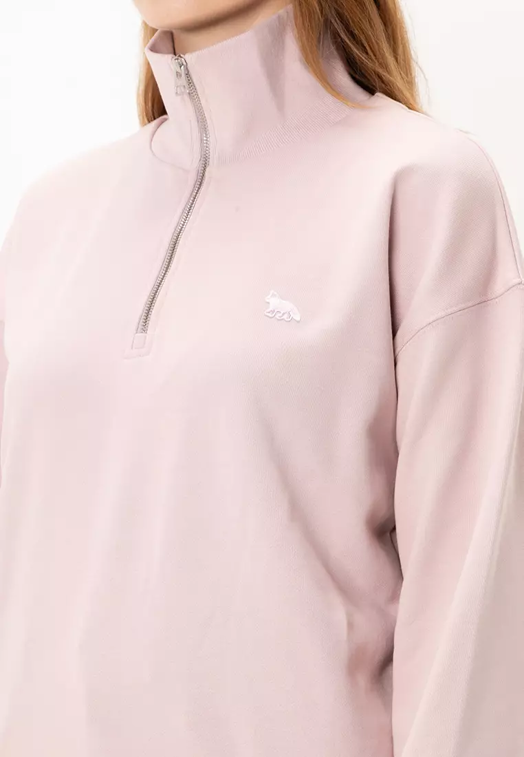 Baby Fox Patch Half Zip Sweatshirt (nt)